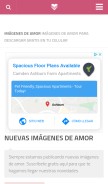 How imagenesdeamor.pro looks like on a mobile device such as an iPhone.
