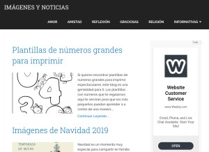How imagenesnoticias.com looks like on a tablet such as an iPad.