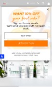 How imageskincare.com looks like on a mobile device such as an iPhone.