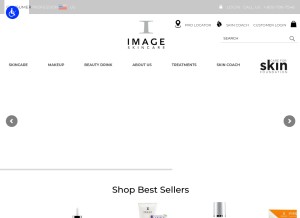 How imageskincare.com looks like on a tablet such as an iPad.