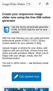 How imageslidermaker.com looks like on a mobile device such as an iPhone.