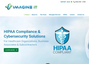 How imagineiti.com looks like on a tablet such as an iPad.