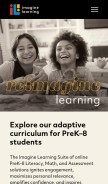 How imaginelearning.com looks like on a mobile device such as an iPhone.