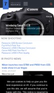 How imaging-resource.com looks like on a mobile device such as an iPhone.