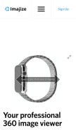 How imajize.com looks like on a mobile device such as an iPhone.