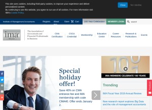 How imanet.org looks like on a tablet such as an iPad.