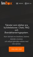 How imbox.se looks like on a mobile device such as an iPhone.