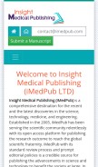 How imedpub.com looks like on a mobile device such as an iPhone.
