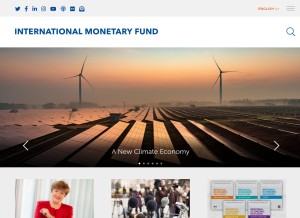 How imf.org looks like on a tablet such as an iPad.