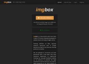 How imgbox.com looks like on a tablet such as an iPad.