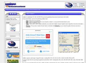 How imgburn.com looks like on a tablet such as an iPad.