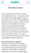 How imgfave.com looks like on a mobile device such as an iPhone.