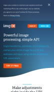 How imgix.com looks like on a mobile device such as an iPhone.