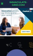 How immaculate-grid.com looks like on a mobile device such as an iPhone.