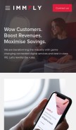 How immfly.com looks like on a mobile device such as an iPhone.