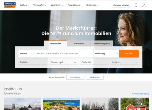 How immobilienscout24.de looks like on a tablet such as an iPad.