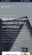 How immobilierneufconseil.com looks like on a mobile device such as an iPhone.