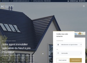How immobilierneufconseil.com looks like on a tablet such as an iPad.