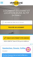 How immojeune.com looks like on a mobile device such as an iPhone.