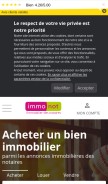 How immonot.com looks like on a mobile device such as an iPhone.