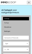 How immoscoop.be looks like on a mobile device such as an iPhone.