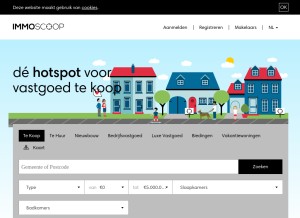 How immoscoop.be looks like on a tablet such as an iPad.