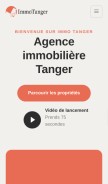 How immotanger.ma looks like on a mobile device such as an iPhone.