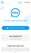 How imoim.app looks like on a mobile device such as an iPhone.