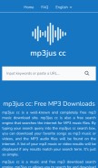 How imp3juices.com looks like on a mobile device such as an iPhone.