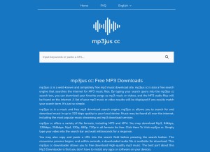 How imp3juices.com looks like on a tablet such as an iPad.