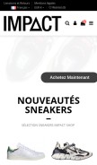 How impactshop.fr looks like on a mobile device such as an iPhone.