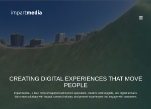 How impartmedia.com looks like on a tablet such as an iPad.