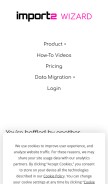 How import2.com looks like on a mobile device such as an iPhone.