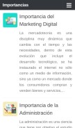 How importanciade.com looks like on a mobile device such as an iPhone.