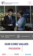 How impressico.com looks like on a mobile device such as an iPhone.