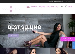 How impressionshaircompany.com looks like on a tablet such as an iPad.