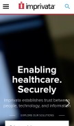 How imprivata.com looks like on a mobile device such as an iPhone.