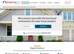 How improvenet.com looks like on a tablet such as an iPad.