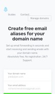 How improvmx.com looks like on a mobile device such as an iPhone.