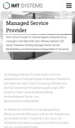 How imt-systems.com looks like on a mobile device such as an iPhone.