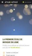 How imusic-school.com looks like on a mobile device such as an iPhone.