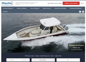 How inautia.fr looks like on a tablet such as an iPad.