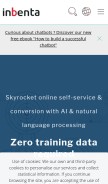 How inbenta.com looks like on a mobile device such as an iPhone.
