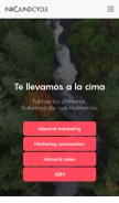 How inboundcycle.com looks like on a mobile device such as an iPhone.