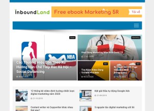 How inboundland.com looks like on a tablet such as an iPad.