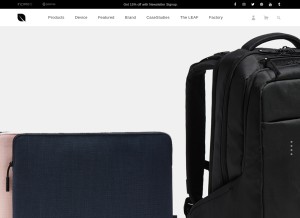 How incase.com looks like on a tablet such as an iPad.