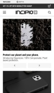 How incipio.com looks like on a mobile device such as an iPhone.