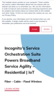 How incognito.com looks like on a mobile device such as an iPhone.