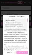 How incontriamoci.net looks like on a mobile device such as an iPhone.