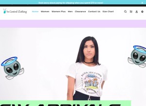 How incontrolclothing.com looks like on a tablet such as an iPad.